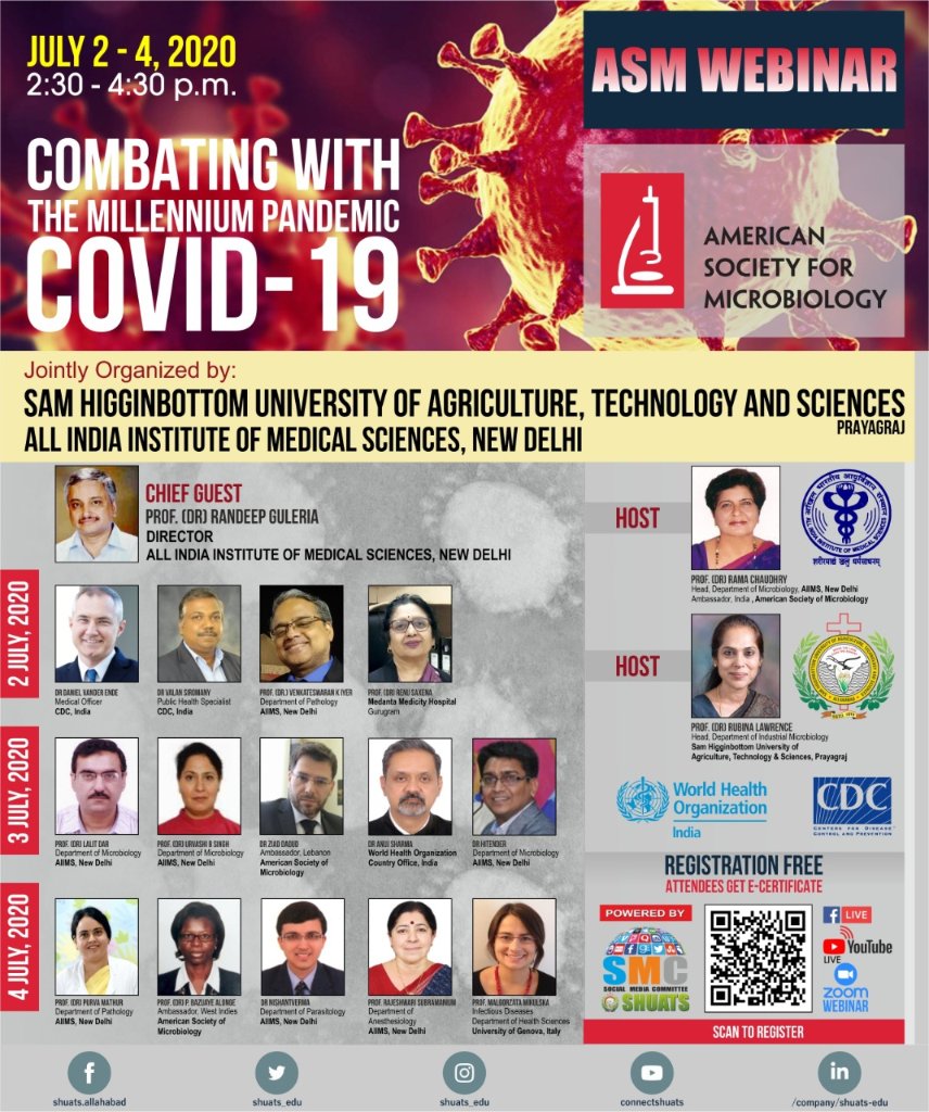 shuats_edu's tweet photo. Registration is free and open to all.
https://t.co/db3UMkzalH
https://t.co/MoHTOq2syJ
#LifeAtSHUATS #OnlineLearning #COVID19 #Microbiology #AIIMS #AmericanSocietyofMicrobiology #Webinar #SHUATSWebinar https://t.co/WwsG2DuV8W