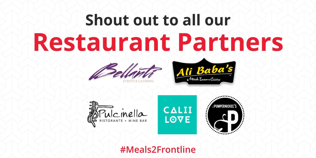 Meals2Frontline's tweet photo. Shout out to all the restaurants weβve been working with so far! Thank you for providing delicious and nourishing meals for our #frontline workers. Hereβs to more drops! π
#Meals2Frontline #feedthefearless #fooddonation #essentialworkers #cashmoneycares https://t.co/xO9QUHmf4s