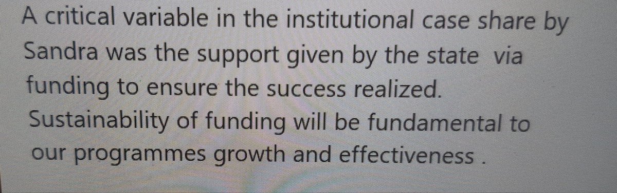 MCallsen's tweet photo. Another excellent observation by one of the participants in the @CICan_SAGE gender webinar. Presentor recognized importance of govt support but also stressed that a successful policy needs grassroots support. https://t.co/Df4qGjd9zn