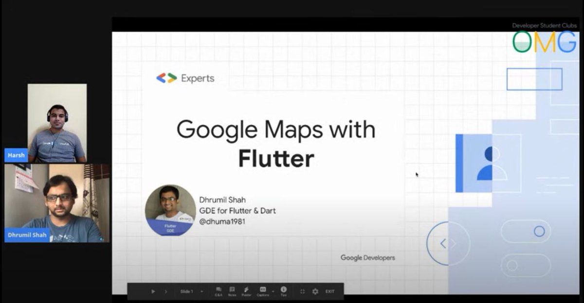 < 2 Google Maps with  @flutter by  @dhuma1981 - His sessions are always amazing. I love to attend his every session. "Knowledge with memes "- He demonstrated how to embed  @googlemaps api in our  #flutter app />