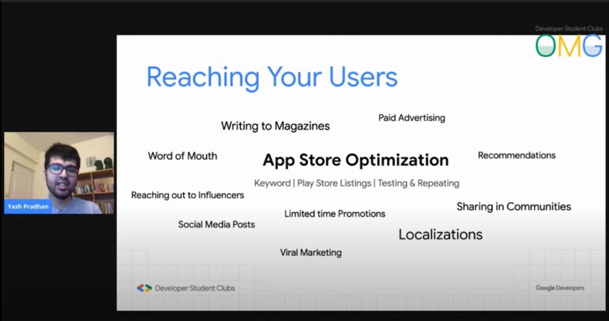 < 3 Subtle art of making own apps by  @yazzpradzz "Building apps is the best way to showcase your creative ideas"- He discussed some factors for app development like Development constraints, Market requirements,App requirements etc- He described the app development as an art/>