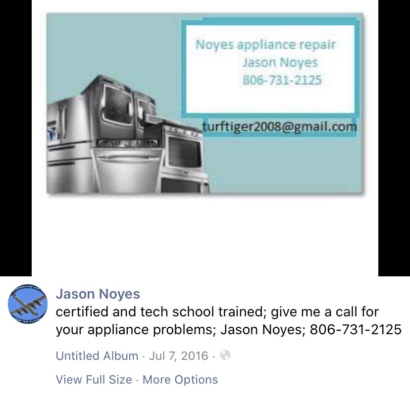 When NASCAR fan Jason Noyes is not posting racist things on Twitter, he is running his family business, Noyes Appliance Repair, in Pampa, TX.