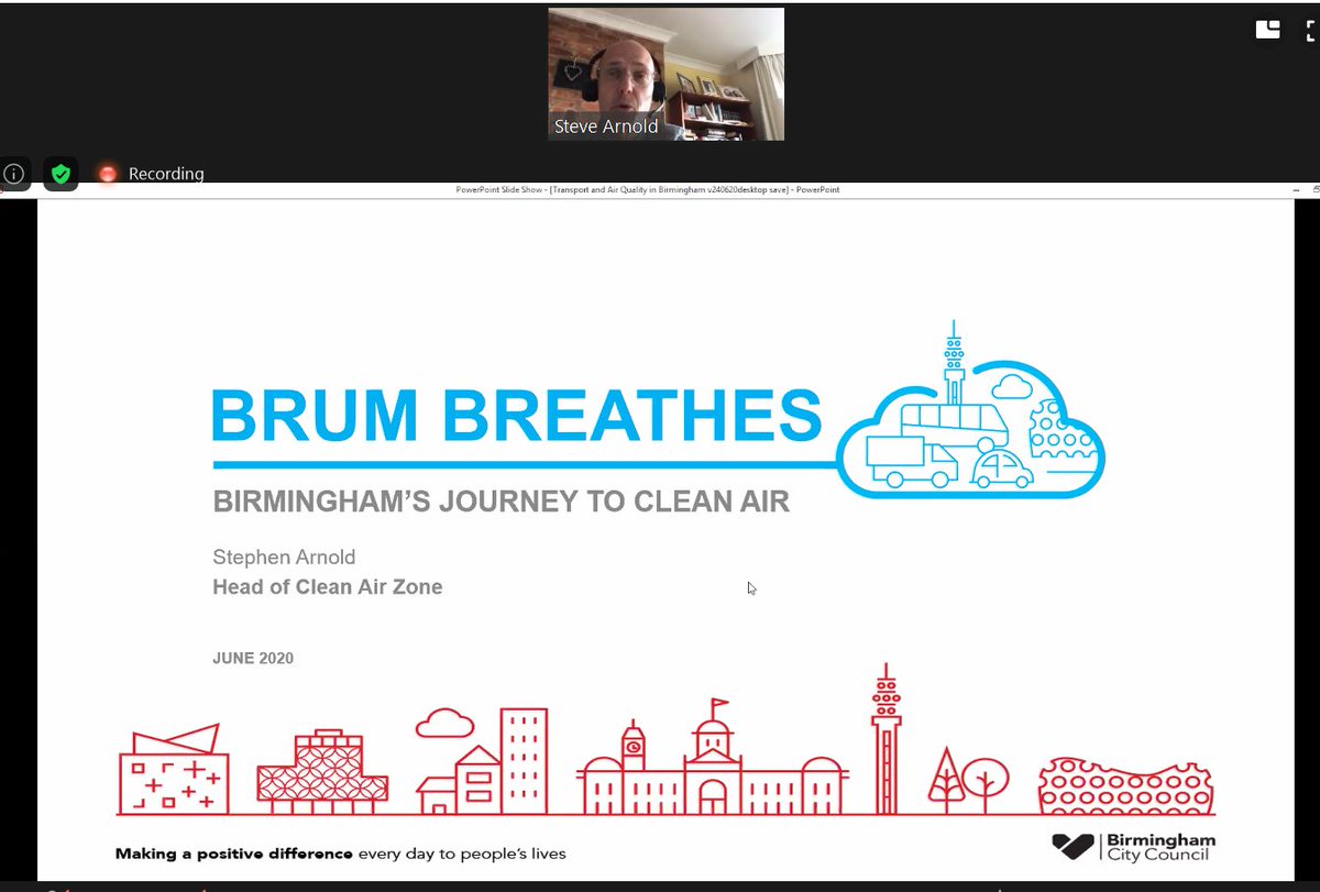 Next up Steve Arnold from  @BhamCityCouncil on the Clean Air Zone and Birmingham's Journey to Clean Air ...