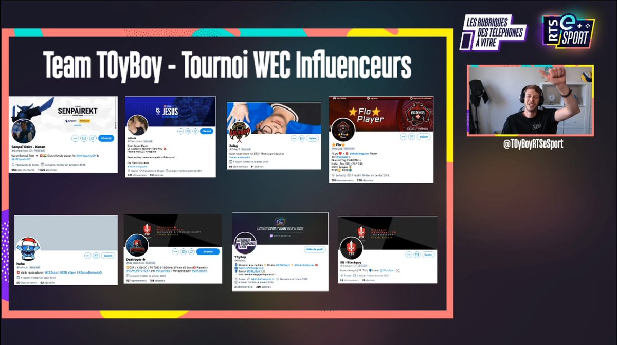 T0yBoy_'s tweet photo. ⚔️ @WCCFrance Tournoi Influenceurs @ClashRoyale

👑 Mon Roster @RtsEsport

🤠 @T0yBoy_ 
😈 @SenpaiRekt_CR 👉 @mYinsanityCH
😈 @Clash_Jesus 👉 @lausanneesports
😈 @Zolag12 &amp; @FloCR6 👉 @EGSwiss
😈 @ESI_Destroyer, @haha_cr &amp; @Blackguy_CR 👉 @ESR_eSport

📺 https://t.co/1CeducuCVU https://t.co/27ZZDBCx4Z