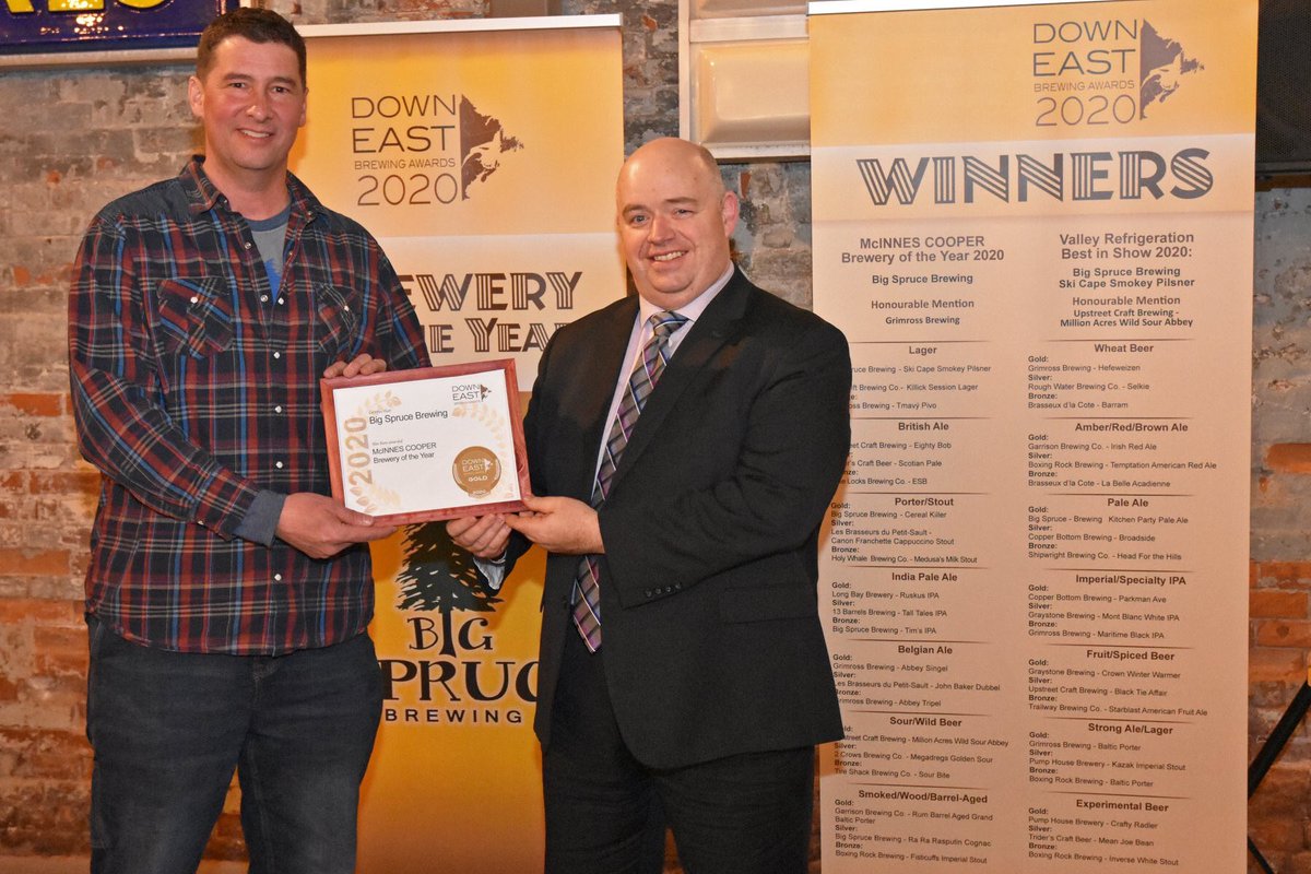 FrederictonBeer's tweet photo. Now that the #AtlanticBubble is coming it’s a good time to promote the #DEBA20 winners. Check out the winners, then all the other great beer from the region  @NBCAPA @NSCraftBrewers @BigSpruceBrew @GrimrossBrewing @902BrewCast @drinknbrew  @seguincbc @poitrasCBC https://t.co/sysvjm5V97