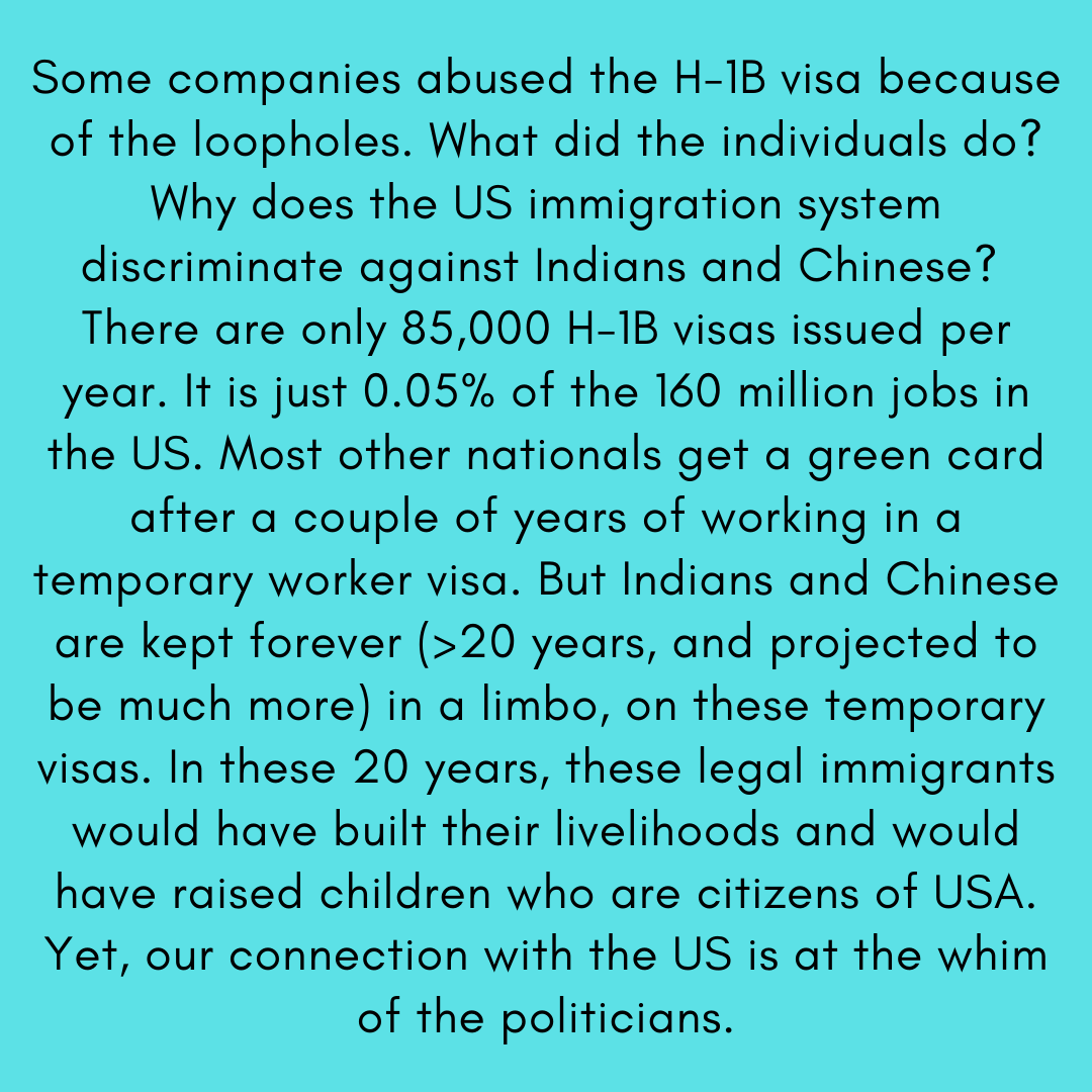 I had long avoided giving my voice against this issue mainly because I felt there are larger injustices in this society. But the recent executive order hit a tipping point.Hopefully this creates some awareness and spurs some conversation. We cannot be complicit for everything.