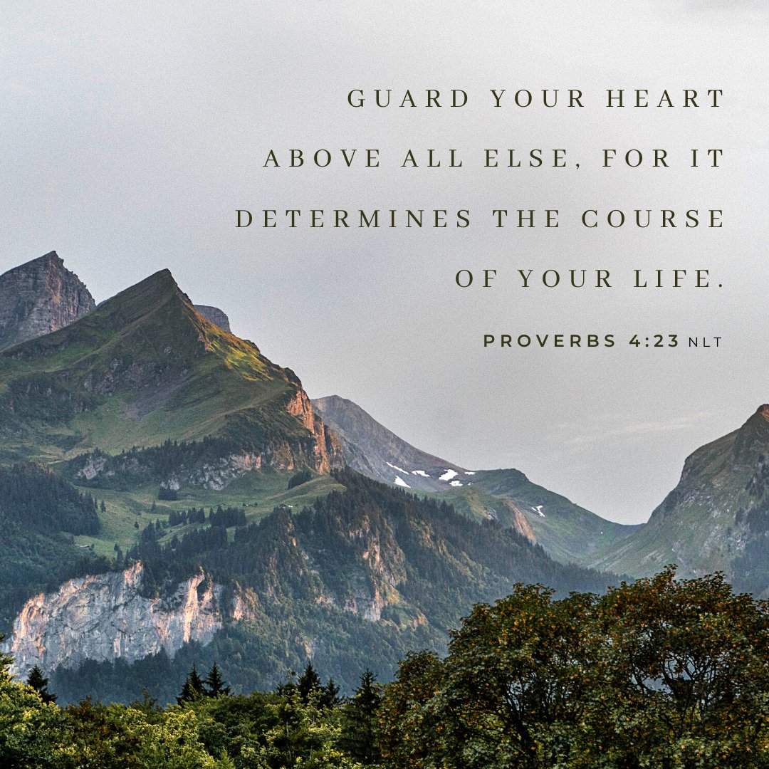 The things that we believe in our hearts determine the direction we take in our lives. Our hearts are the source of everything we do! Let's remember to guard them well.