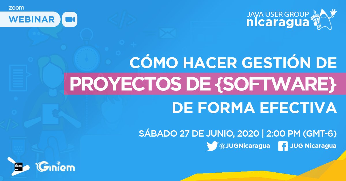 jugnicaragua's tweet photo. Hey! este sábado 27 tendremos un panel con 4 #ProjetManager para discutir acerca de la gestión efectiva de proyectos de software. Hablaremos de: #Scrum, #Kanban ,#desarrolloXP , desarrollo en cascada.
> webinar gratuito
Enlace de registro:
https://t.co/JQanAWtdjb
#jugEvents https://t.co/rjuJubRx5r