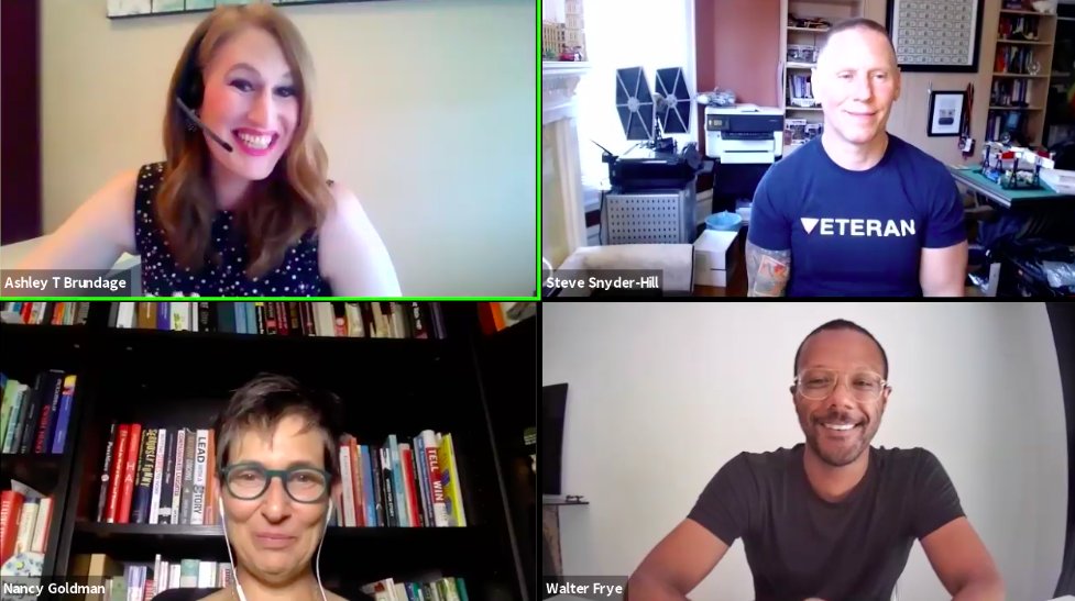 mindygrossman's tweet photo. In celebration of #PrideMonth, WW hosted a panel discussion for employees with Ashley Brundage, Steve Snyder-Hill, &amp; Walter Frye moderated by Nancy Goldman. Thank you to our special guests for sharing your stories &amp; for teaching us how to be better #LGBTQI+ allies. https://t.co/HDGjVOHyoz