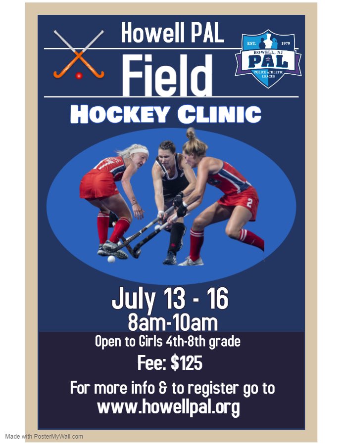 JeannaRibon's tweet photo. Howell PAL camps &amp; clinics will be up and running this summer. Please register @HowellPAL https://t.co/iX7xXaI9jQ
