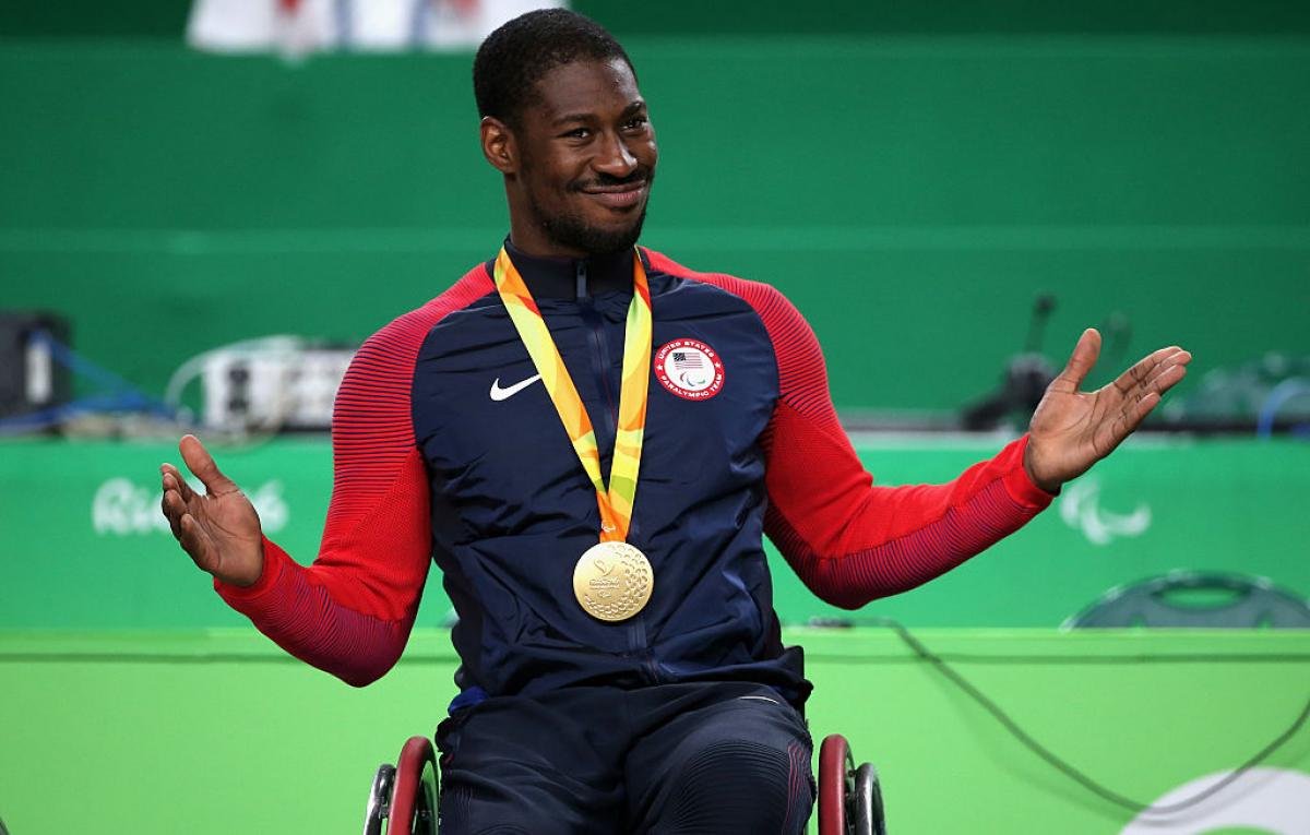 Paralympics's tweet photo. "I am treated differently as a disabled Black man in America when I am wearing shorts or pushing in my chair without my prosthetic leg on."

#HearMyVoice: Brian Bell talks being a Black man with a disability 👉🏿 https://t.co/819PSLOoj0 https://t.co/xcsKH5eFpS