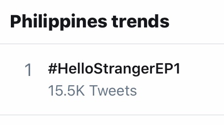 phBLcentral's tweet image. #HelloStrangerEP1 is now the #1 trending topic in the Philippines! 

What a great start! Congrats @Black_SheepPH! 🎉