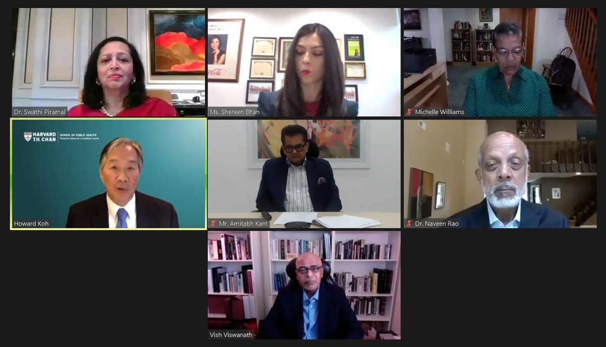 HarvardChanIRC's tweet photo. Dr. @NRaoMD from @RockefellerFdn touches upon providing the #FrontLineHeroes with the tools required to deal with challenging situations like the pandemic. He believes the tools include #behaviorchangecommunication; #incentives; among others. https://t.co/Qgw9CPUkzQ
