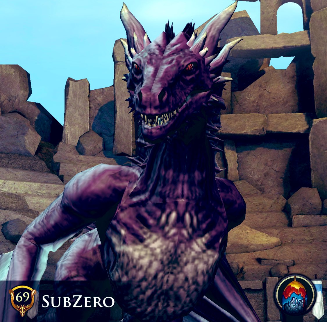 PamelaWithLove's tweet photo. @GOTConquest I, IcyEmpress T1 of Kingdom 550’s FRQST alliance, &amp; SubZero, my 69 level dragon are thoroughly enjoying the Elk event! SubZero originally took on his great name &amp; very cool signature purple Evening Lavender as a reflection of his whelp roots from the North! https://t.co/Hcwxh8qDpy