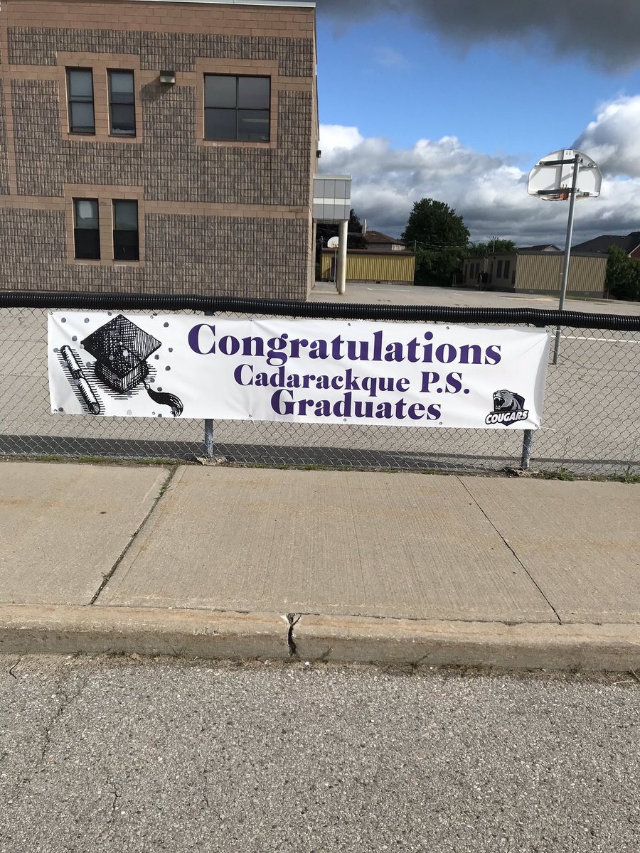 cadarackque's tweet photo. Getting ready to receive our graduating students and families for the last time. Congratulations graduates! #WeAreDDSB #caddyps https://t.co/vnUcqJ6YY8