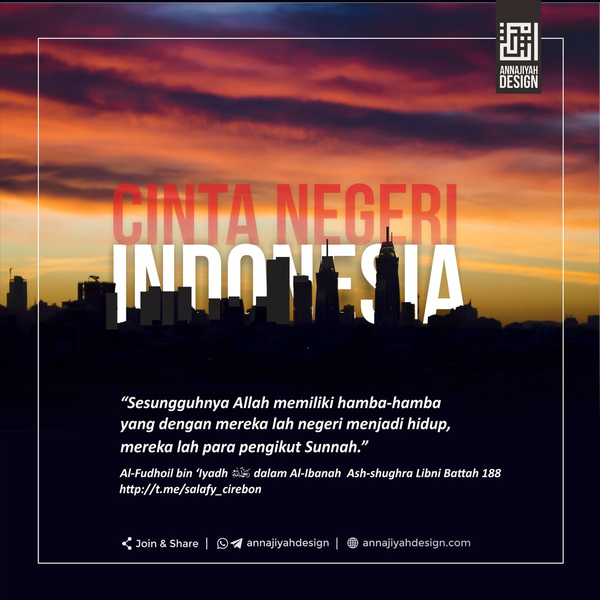 anNajiyahDesign's tweet photo. CINTA NEGERI INDONESIA
#cintanegeri #indonesia
#taatpemerintah
#ahlussunnah
#posterdakwah
#annajiyahdesign
Join Channel Telegram:
https://t.co/AmypdQhKQs
Follow @anNajiyahDesign https://t.co/CUtzoo5Q95