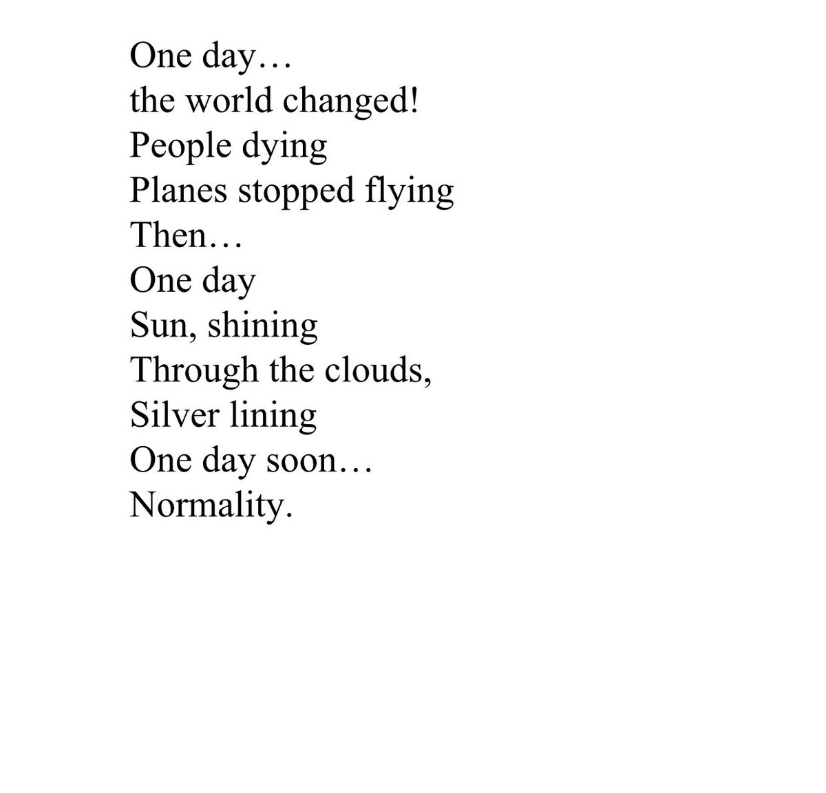 Happy #NationalWritingDay #poem from our volunteer trainer Emma! #oneday