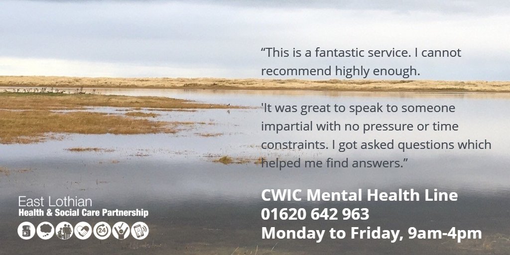 <a href="/ELMentalHealth/">East Lothian Mental Health</a> <a href="/eastspaceTweets/">Eastspace</a> <a href="/ELCouncil/">East Lothian Council - news and information</a> <a href="/EastLothianAP/">EL Area Partnerships</a> @TyneMed <a href="/tranentpractice/">Tranent Medical</a> <a href="/RiversideMpcc/">Riverside Medical Practice</a> <a href="/HarboursP/">Harbours Medical Practice</a> <a href="/PrestonpansGP/">Prestonpans Group Practice</a> @eastlothianpcip <a href="/LothianLoop/">Lothian Loop - East Lothian - Scotland</a> <a href="/elcourier/">East Lothian Courier</a>

#MentalHealth #Depression #Stress #Anxiety #Help #Support #GetBetter