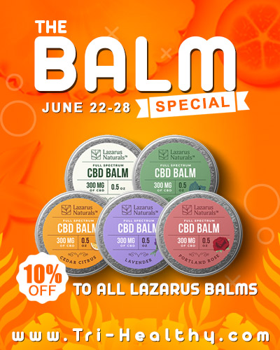 trihealthcbd's tweet photo. https://t.co/xkAkpA0j2L SALE. 6/22-6/28 "The Balm Sale". Get 10% OFF on ALL Lazarus Balms. #lavender #portlandrose #cedarcitrus #mint #unscented#TheBalmSpecial #TriHealthy #CBD #Hemp https://t.co/kk119sG5RY