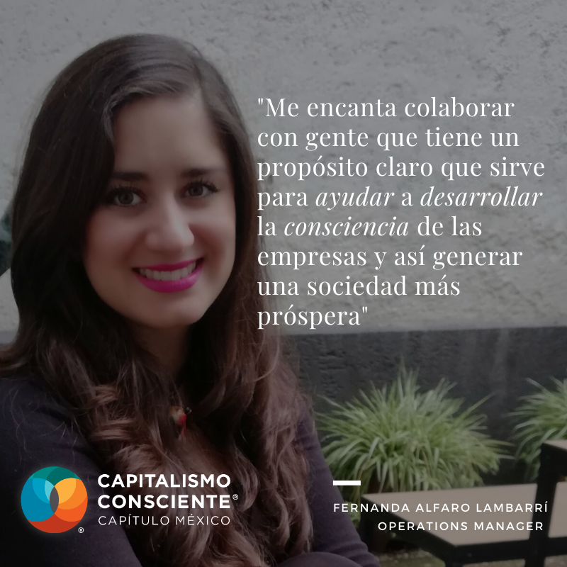 Hola! Soy Fer y lidero las operaciones en esta organizaciones de #NegociosConscientes. Si quieres seguir de cerca más de nuestras iniciativas, sígueme en mi #ig alfernandaoficial y #ig consciouscapmex 🙋🏼  #capitalismoConsciente #ConsciousCapitalism