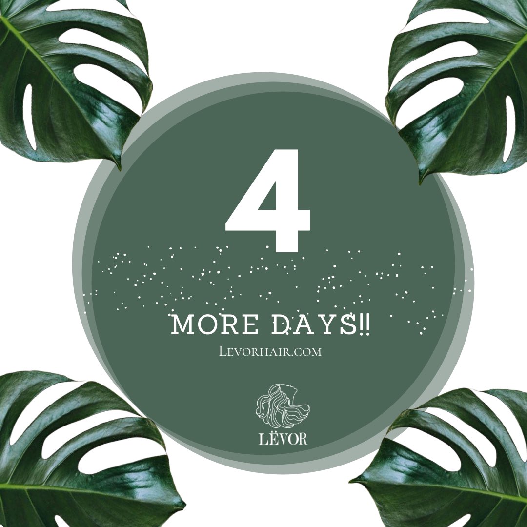 Levorhair's tweet photo. Officially 4 more days until our official website relaunch!!! Are you as excited as we are?🤩
#levor #organic #haircare #BlackOwned https://t.co/F3TA5svMio
