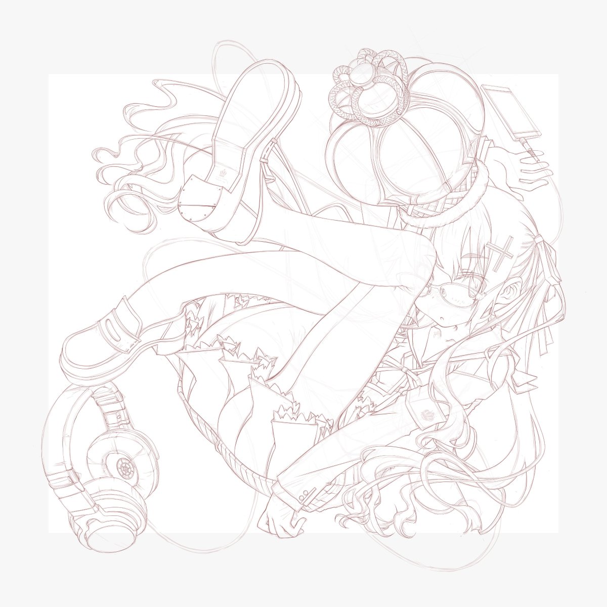 HolTunes様のジャケット絵として描かせていただいたものです。ジャケットデザインはヒトマスモドル様。4点目 