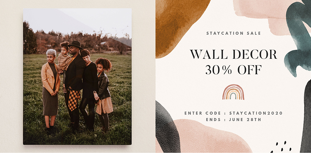 Staying home doesn't have to be boring. Spruce up your space with our Staycation Sale. Save 30% on wall decor until June 28th with promo code: STAYCATION2020

Shop now ⟶ pikto.com