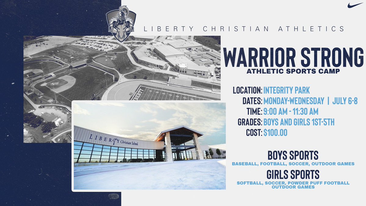 NavyOut's tweet photo. Warrior Strong Sports Camp is still on for this summer!! 
Safety precautions and protocols will take place. 
📢Calling ALL incoming 1st-5th graders. 
📆Registration ends July 1st so register now at:
📲 https://t.co/ATvosUJVOb https://t.co/BRBnWrap0k