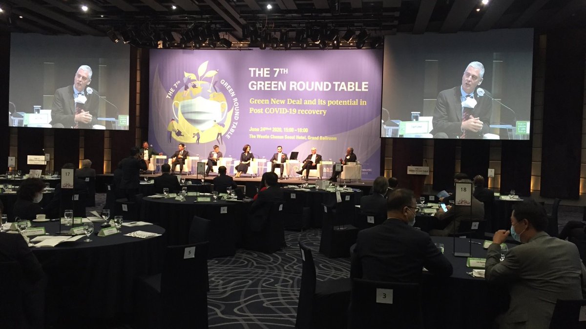 GGGI_Rwanda's tweet photo. #GGGI celebrated its 10th anniversary during the #7thGreenRoundTable today, sharing a decade of #milestones.
Foreign Minister Kang Kyung-wha said that "I am confident that GGGI will continue to play an instrumental role in making the world #greener for our #future #generations." https://t.co/L36sN3aoCG