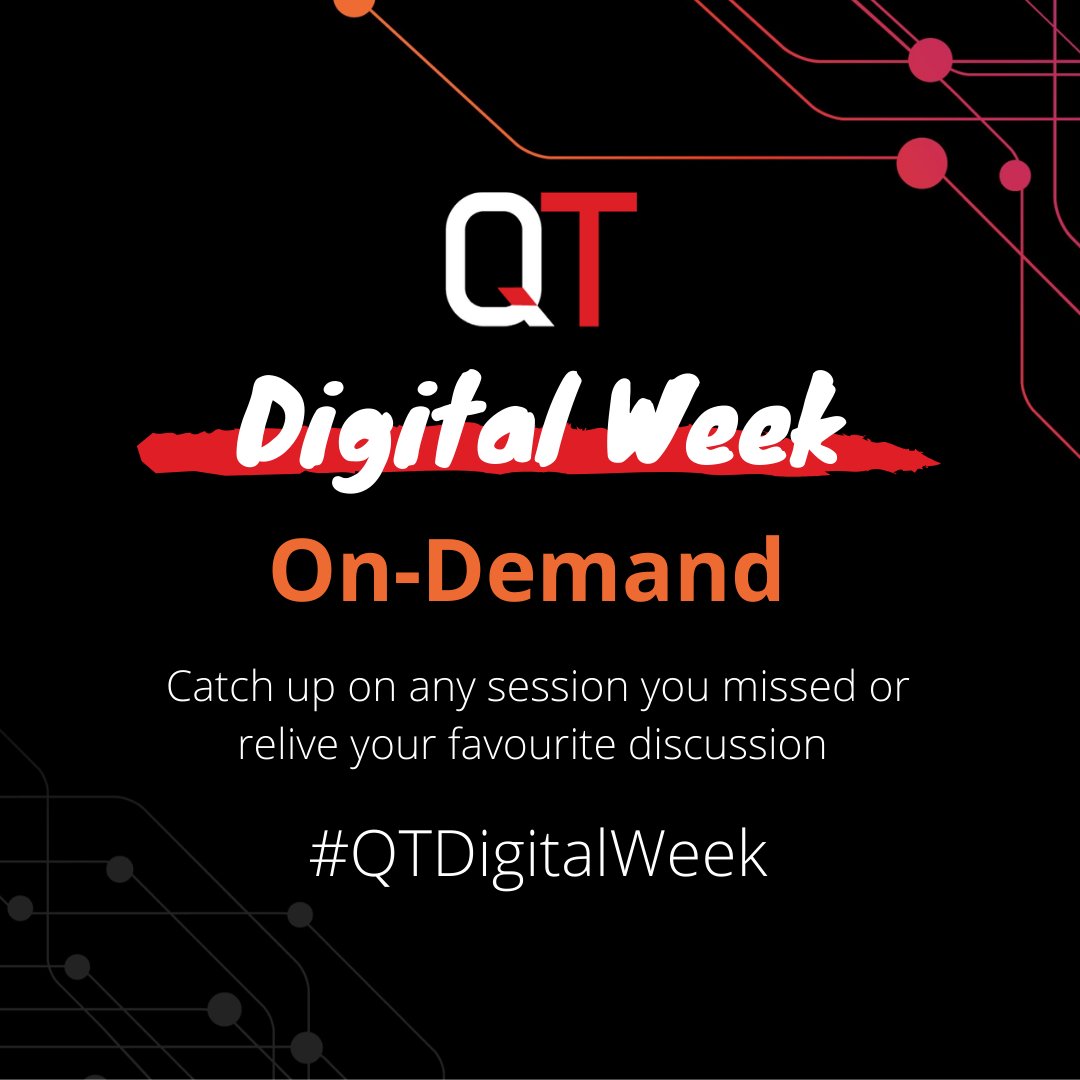 QuantumTech_'s tweet photo. Missed out on #QTDigitalWeek?
All 50+ sessions are now available on-demand for you to enjoy in the comfort of your own home. This is your chance to catch up on any sessions you missed or relive a favourite discussion.
Visit: https://t.co/VStkvcM3UC
#QuantumComputing #QT2020 https://t.co/eczLUOUCm8