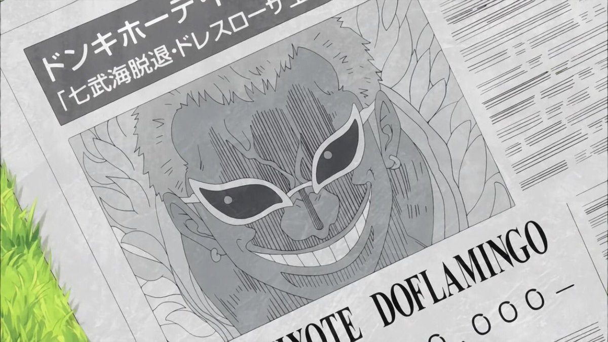  - Arc Dressrosa - 1/46Arrivée à Dresserosa l’île de la passion et l’amour. Kinemon veut retrouver son ami laissé là bas tandis qu'en même temps on apprends que Doflamingo se retire de son titre de Grand Corsaire :