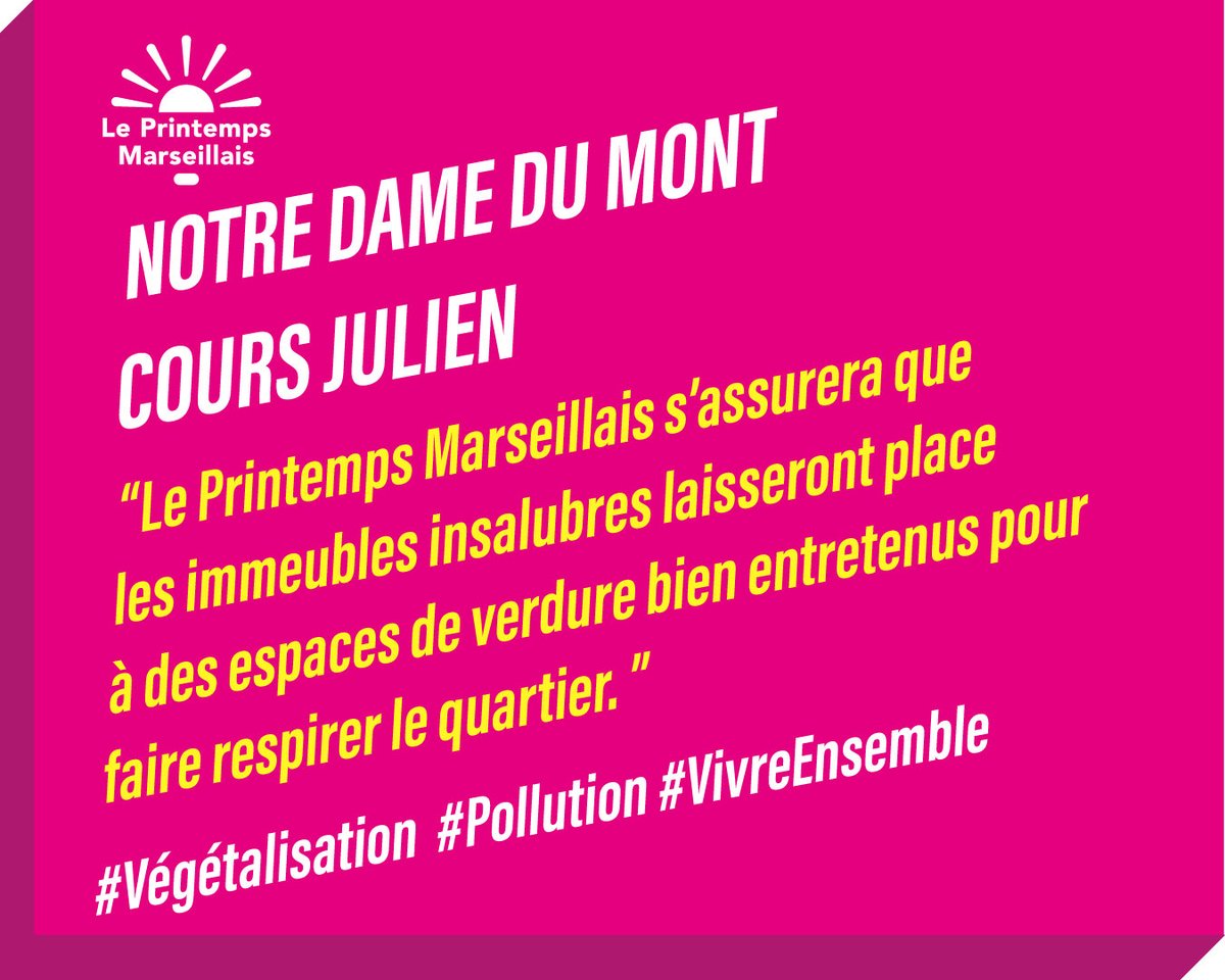 6Marseillais's tweet photo. #NDDM : LA TRANSITION ÉCOLOGIQUE C’EST MAINTENANT !
🏗 La bétonisation de notre butte crée des îlots de chaleur insoutenables, qui touchent particulièrement nos écoles. 
Pour voir le programme pour le quartier Notre Dame du Mont
https://t.co/itzGZEtrDw
#Végétalisation #Pollution https://t.co/zMwrcGABlB