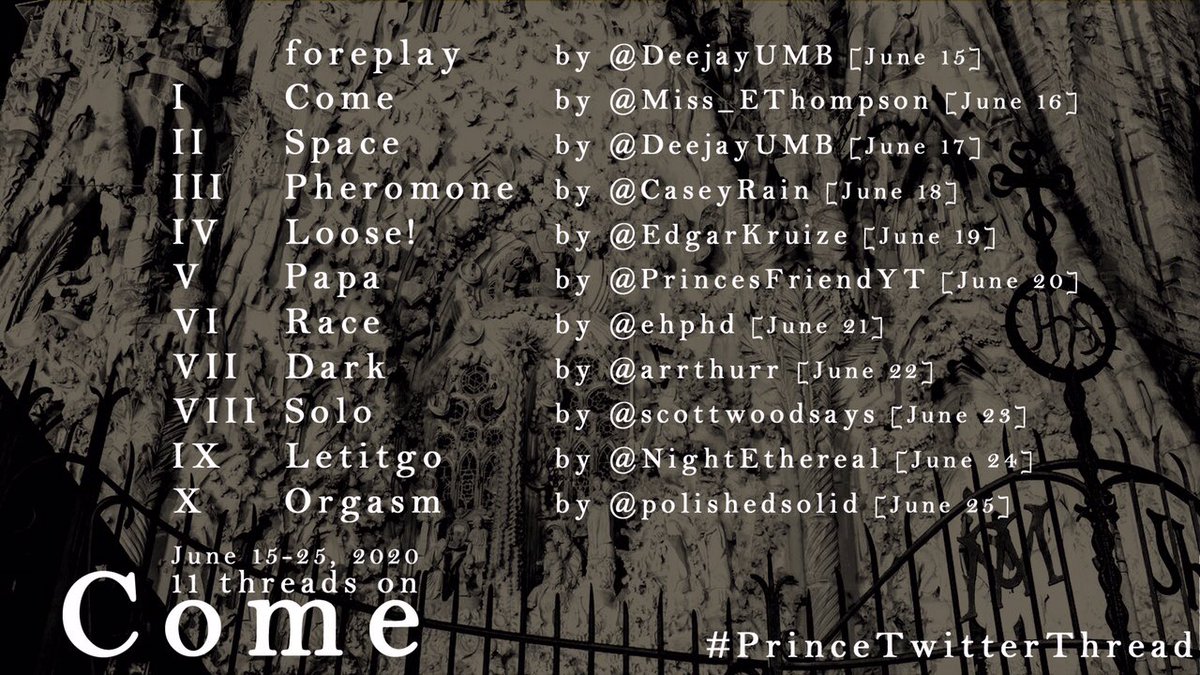 Welcome back to our  #Princetwitterthread. Today we look at LETITGO from the Come album, please check out the truly superb previous and upcoming threads