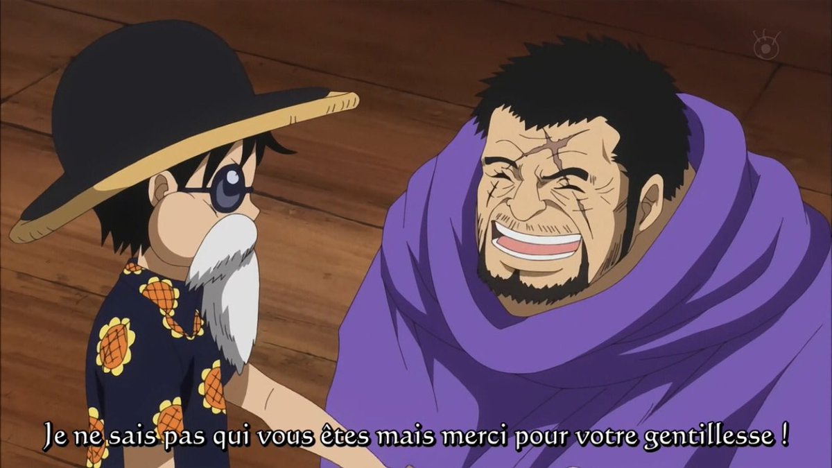  - Arc Dressrosa - 3/46Pendant ce temps Luffy et les autres sont sur l’île en infiltration et rencontrent un vieil homme aveugle.Celui-ci se fait arnaquer par des brigands, il les neutralise grâce a son pouvoir.Le tournoi va bientôt commencer...