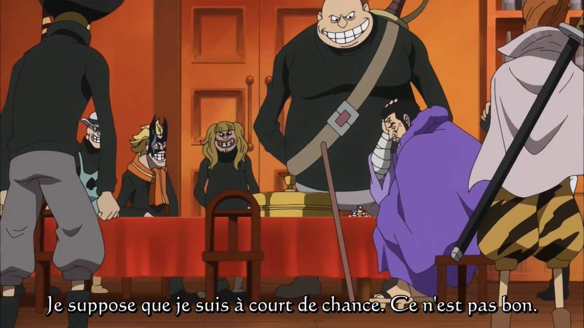  - Arc Dressrosa - 3/46Pendant ce temps Luffy et les autres sont sur l’île en infiltration et rencontrent un vieil homme aveugle.Celui-ci se fait arnaquer par des brigands, il les neutralise grâce a son pouvoir.Le tournoi va bientôt commencer...