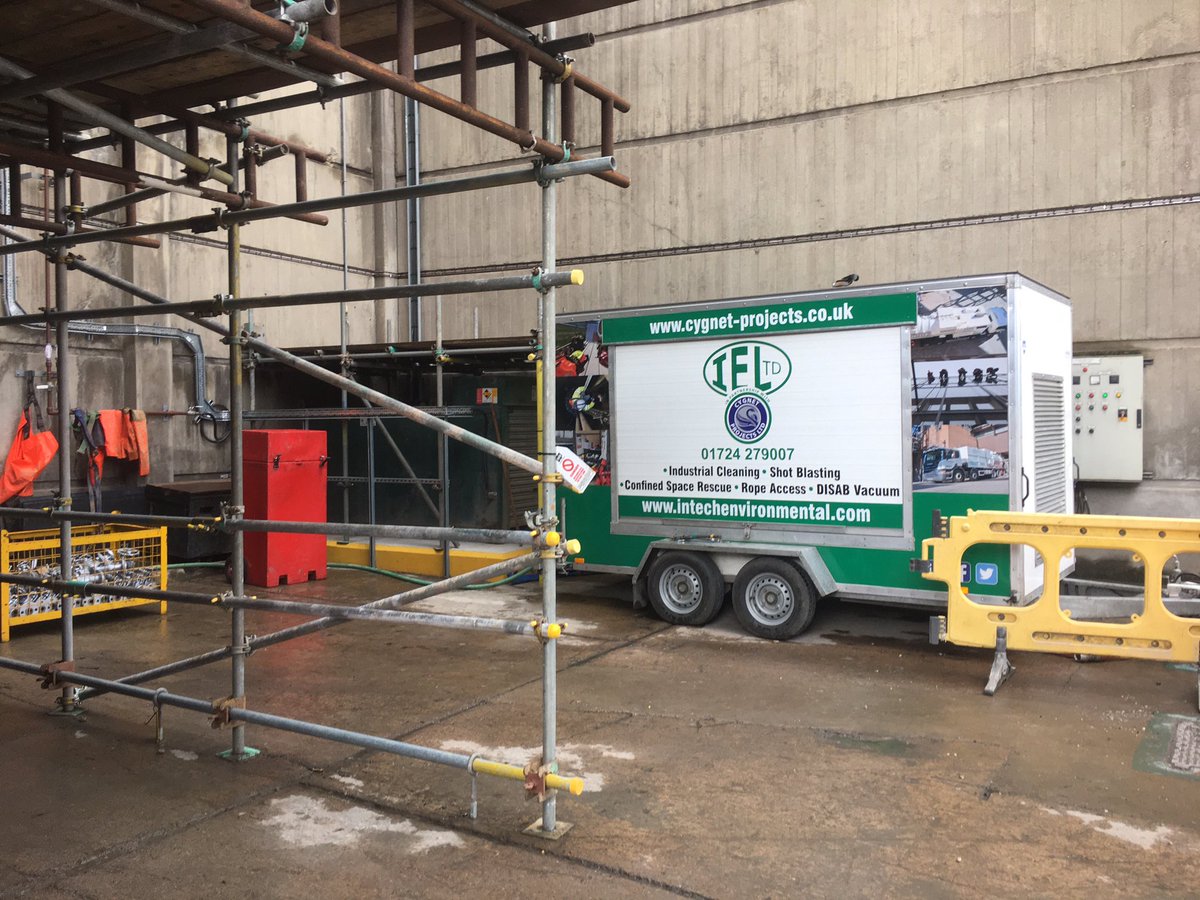 intechenviron's tweet photo. Quick visit on site today to see how the teams are doing on one of the biggest &amp; most established Energy from Waste Plants

✔️High Pressure Water Jetting 
✔️DISAB Vac
✔️Mobile Bagging Hopper
✔️Shot Blasting 

Thanks to @GenAirUK for their outstanding equipment &amp; customer support https://t.co/xQM1LiAdoF