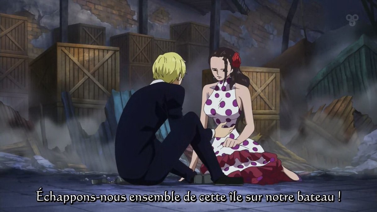  - Arc Dressrosa - 4/46Sanji rencontre Violette ancienne fille de l’ancien Roi du royaume, elle essaye de tuer Sanji mais voyant sa bonté elle lui avoue tout.Violette est sous les ordres de Doflamingo par contrainte :