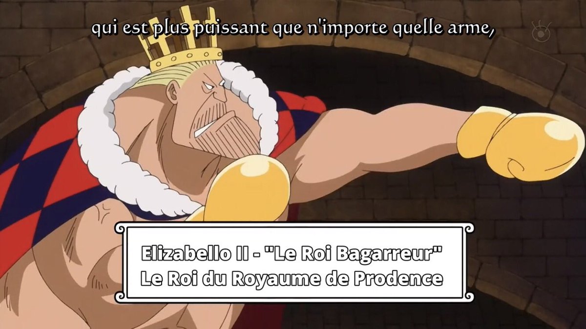 - Arc Dressrosa - 6/46Il y’a de nombreux combattants connus dans le monde qui sont venus remporter le fruit d'Ace.La phase A commence et le vainqueur n’est autre que Burgess le bras droit de Barbe Noire :