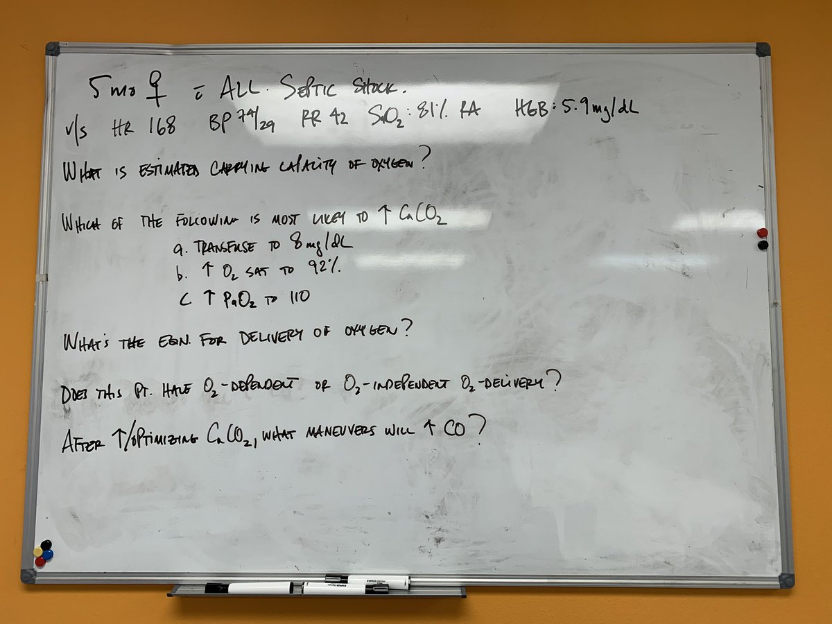 Happy Wednesday!! Here is today’s white board learning session with Dr Holloway! #PedsICU #PICU #knowyourequations