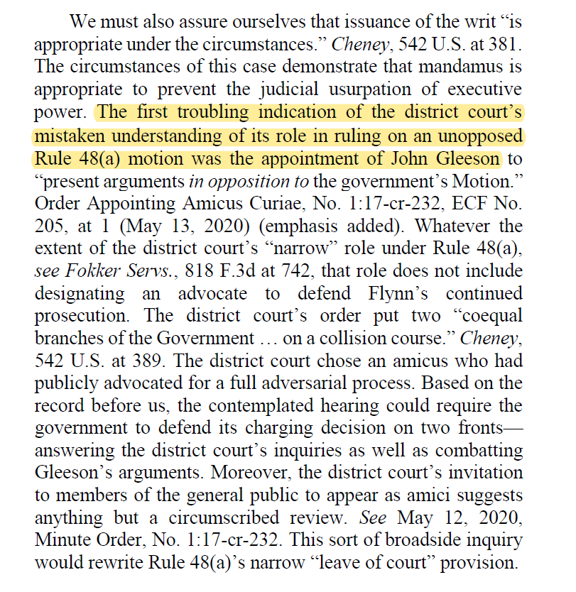 Concerns over the appointment of John Gleeson:Gleeson's appointment was a "troubling indication" of Sullivan's mistaken understanding of his role as a Judge.