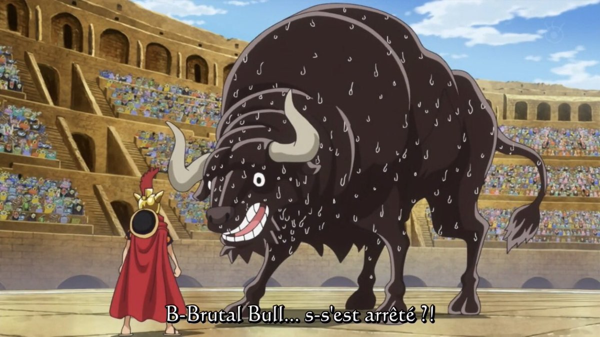  - Arc Dressrosa - 10/46Lucy alias Luffy affronte en phase C pleins de combattants dont Chinjao ancien pirate battu par son grand père Garp.Celui-ci a donc une haine énorme contre son petit fils :