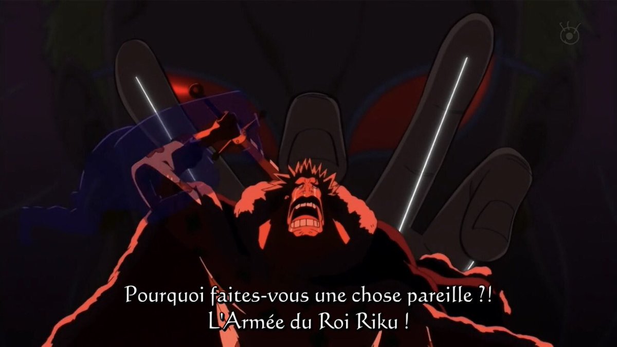  - Arc Dressrosa - 17/46Le royaume a été pris suite à un coup d’état il y’a 10 ans par Doflamingo qui veut la terre de ses ancêtres. Il a manipuler le Roi grâce a son fruit pour que le peuple le déteste puis est arrivé comme un sauveur en le chassant :