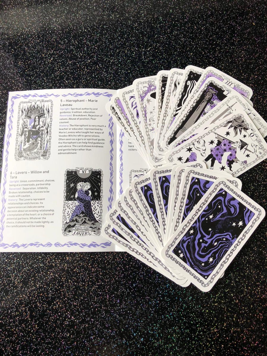 tasha0louise's tweet photo. Got the most stunning #magickmail today! Look at this deck! 😍🙌🏻 

Below is a link to the Etsy store! 💜

https://t.co/PQQG1gOeJq

#tarot #famouswitches #marielaveau #hecate #tarotcards #witchesofinstagram #willowandtara #drusilla #babayaga #stevienicks https://t.co/AASKNnzLGU