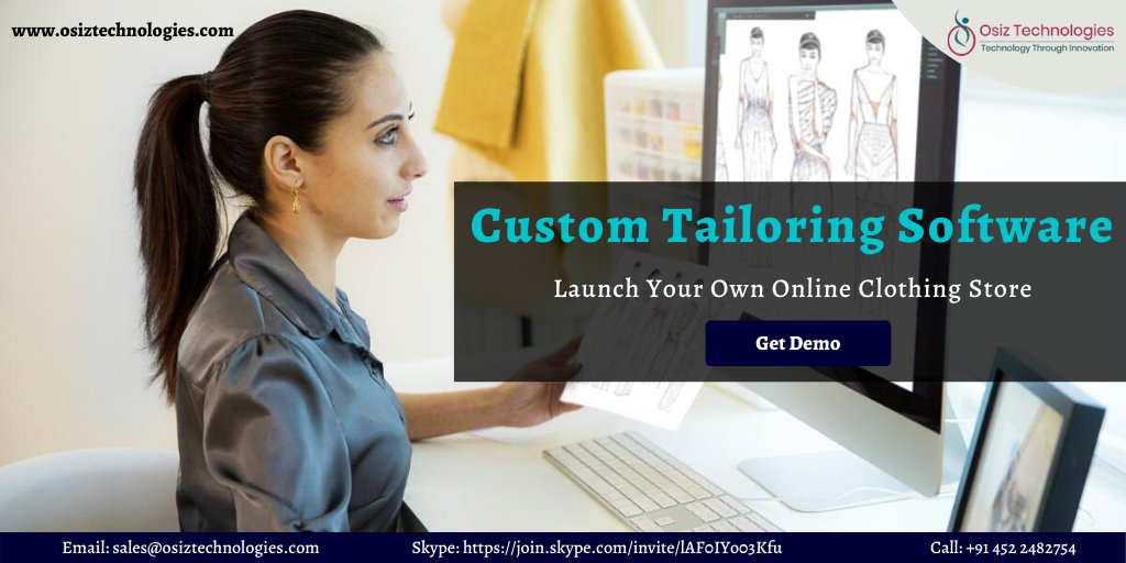 Osiztech's tweet photo. Kick start your own #customtailoringsoftware for your online #clothing #business from #Osiz & provide a chance to your customers for designing their own clothes.
For Details, Visit <> https://t.co/ZHP5QEj8O5
#BeSpokeTailoringSoftware #Canada #UK #Entrepreneurs #fashiondesigner https://t.co/xHNgFJ8Uh6