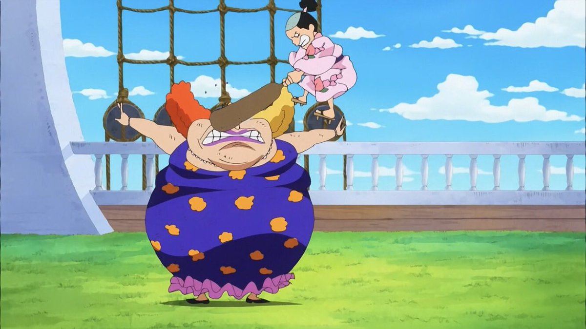  - Arc Dressrosa - 12/46Pendant ce temps un officier de la Donquichotte Familly ;Jora essaye de neutraliser le Sunny mais Brook, Chopper, Nami et Monomosuke s’occupent d’elle :