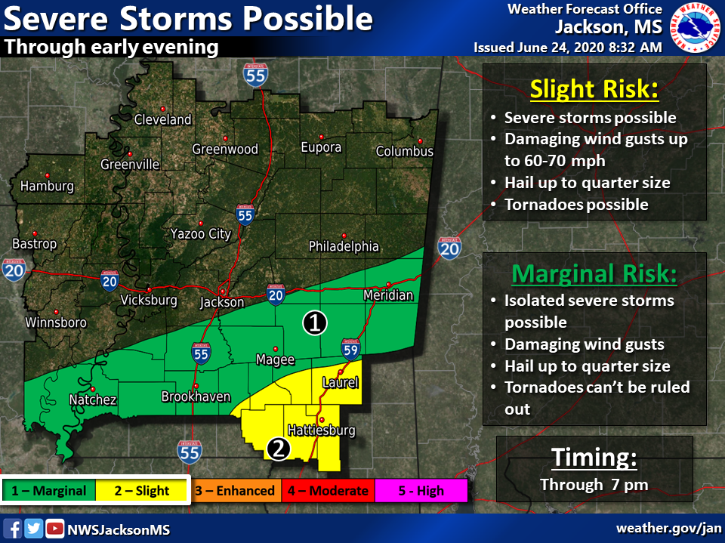 Severe storms capable of producing damaging wind gusts and brief ...