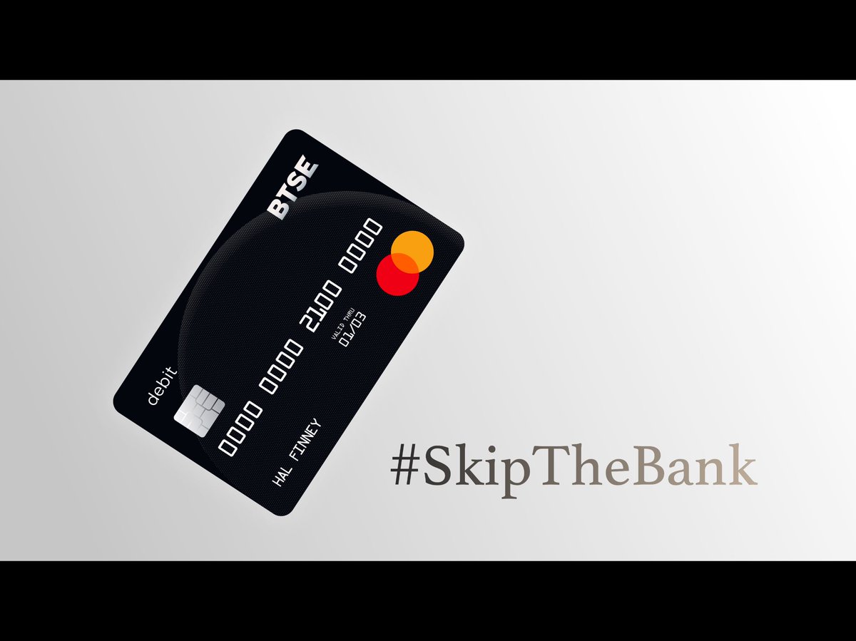 BigChonis's tweet photo. The @BTSEcom Debit Card only comes along with a BTSE Elite Subscription.
Use it anywhere in the world
Withdraw upto $5,000 daily
Sign Up for BTSE Elite to get your BTSE Debit Card and #SkipTheBank
#ad
https://t.co/tUuMoF6L43 https://t.co/Rr1zPGxcor