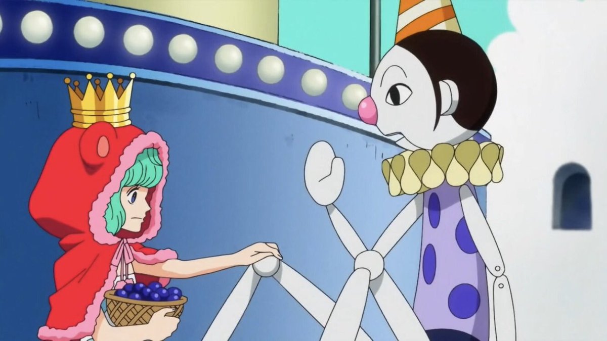  - Arc Dressrosa - 20/46Rebecca remporte le tour D grâce a la mystérieuse forme de Cavendish qui a massacré tout le monde sauf elle.Sabo prend alors la place de Luffy et va en phase finale.Sugar est l’officier qui transforme les humains en jouet, il faut l’abattre :