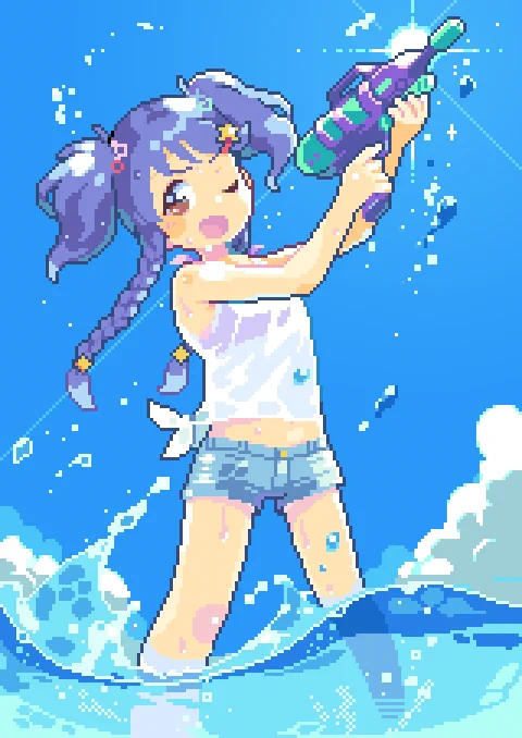 紗南ちゃん14歳の誕生日おめでとう!!
ずっとまぶしく輝いてほしい☀✨
#三好紗南生誕祭2020
#三好紗南誕生祭2020
#6月25日は三好紗南の誕生日
#ドット絵 #pixelart 