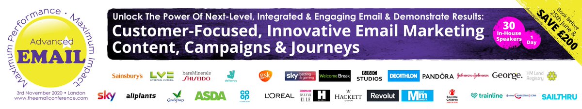 DigCommsConf's tweet photo. Tomorrow is your last chance to save £200 AND join 30 brand-side email marketing innovators at the 10th Annual Advanced Email Conference in London! Interested? Save your spot and see the full speaker line up here: https://t.co/fXZyH9AcZG https://t.co/wuGdDN0Uta